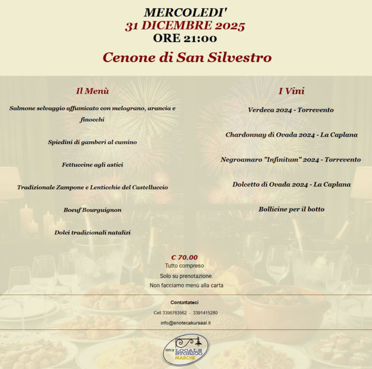 CENONE SAN SILVESTRO 2025