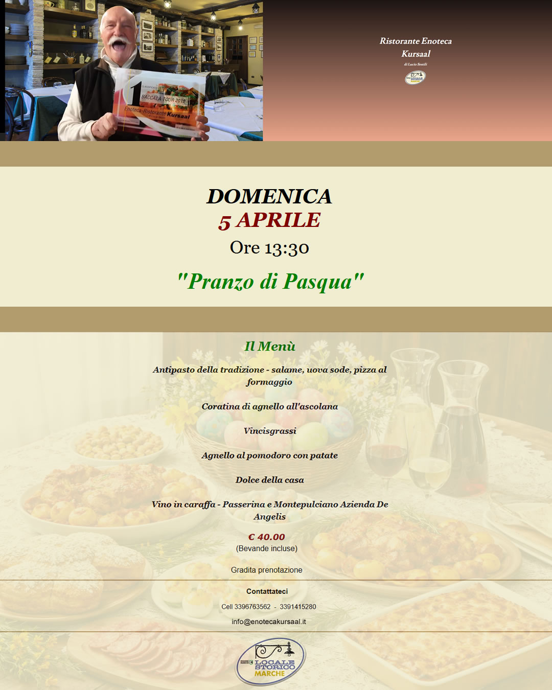 Pranzo di Pasqua 05/04/2026